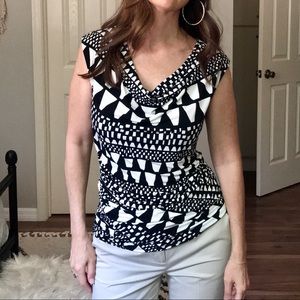 Vince Camuto Sleeveless Geometric Top
